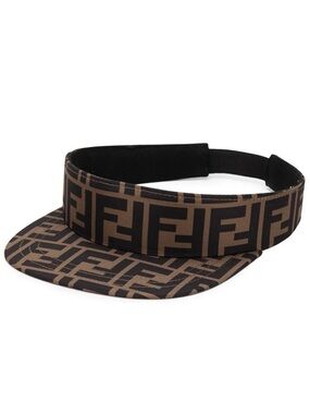Fendi Brown and Black FF Logo Visor